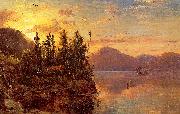 Regis-Francois Gignoux  Lake George at Sunset 1862 china oil painting reproduction